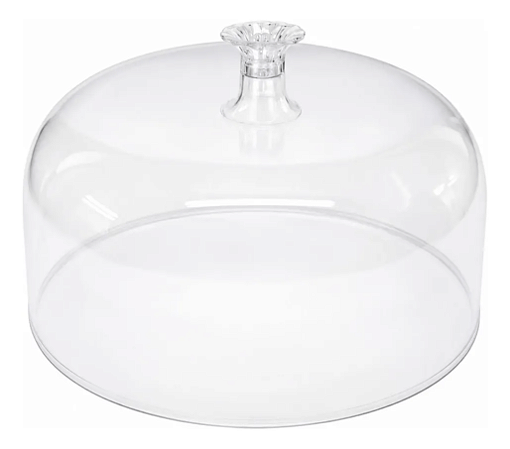 Tampa De Bolo Acrilico 26cm Elegante Resistente