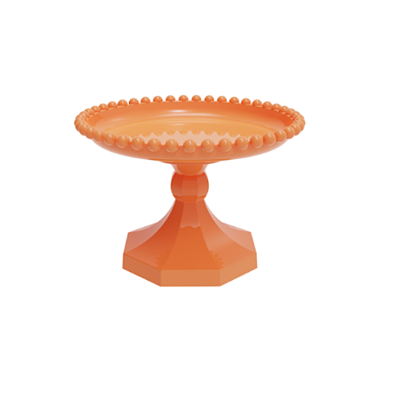 Mini Boleira Pérola Plástico Papaya Decoração