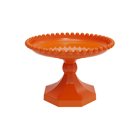 Mini Boleira Pérola Plástico Laranja Decoração