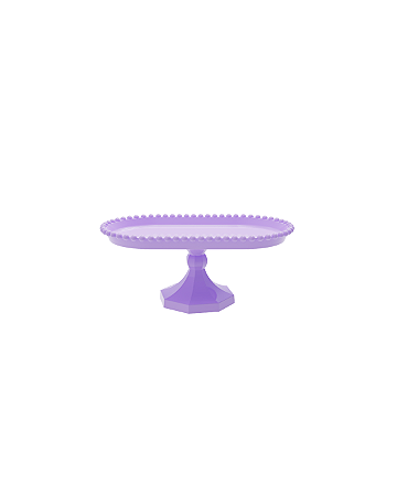 Boleira Pérola Oval Plástico Lilás Candy Decoração