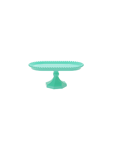 Boleira Pérola Oval Plástico Verde Candy Decoração