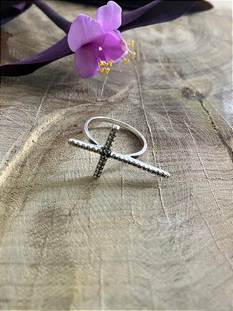 Anel Crucifixo - Prata 925