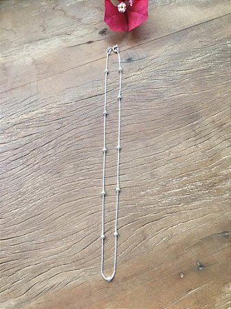 Corrente Grossa Veneziana De Bolinha - Prata 925 - 44 cm