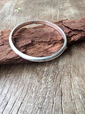 Bracelete Rígido Liso - Prata 925