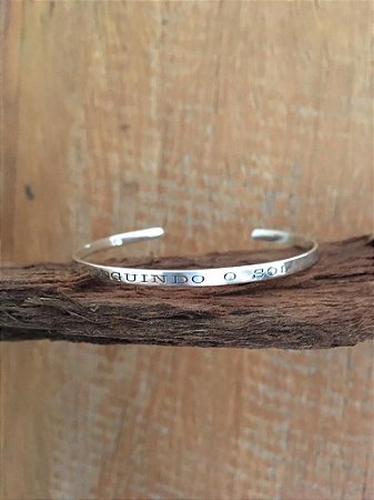 Bracelete Ajustável Seguindo O Sol - Prata 925