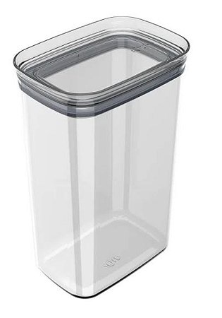 Pote Hermético Block Retangular Transparente 2,3Lt