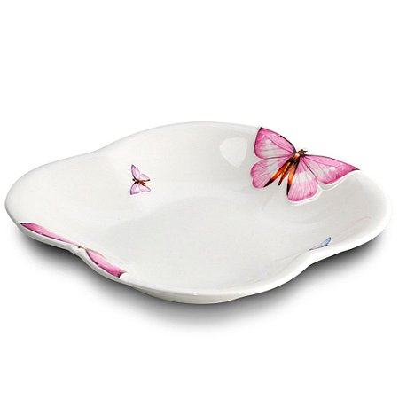 Conjunto 6 Pratos Fundos Porcelana Borboletas
