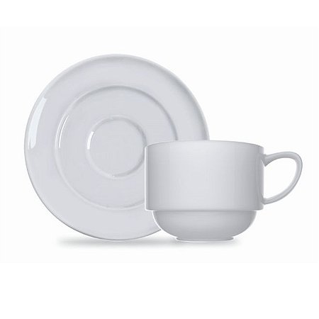 Xicara De Café Com Pires Empilhável Versa