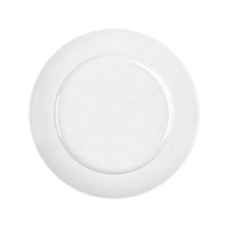 Prato Sobremesa Versa Branco Com Aba Reforçada