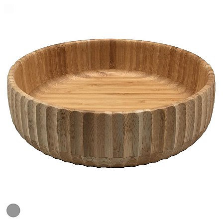 Tigela Bambu Canelada Redonda 22X6cm