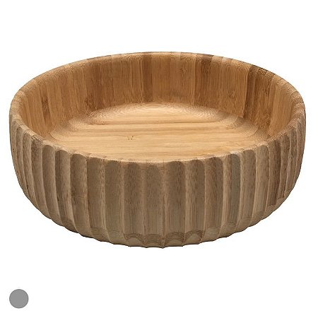 Tigela Bambu Canelado Redondo 19X6cm