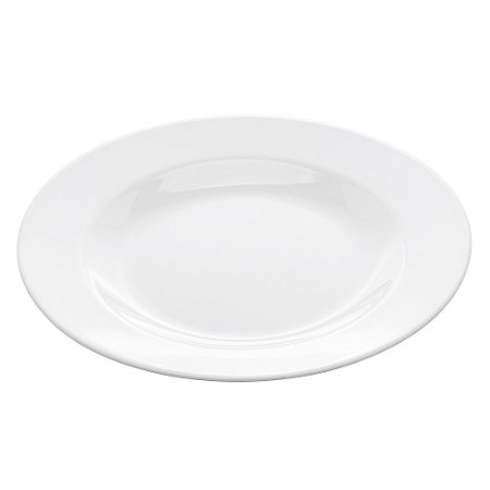 Prato Raso De Melamina Basic Branco 25,5cm