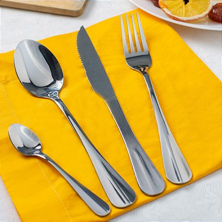 Faqueiro 24 peças inox Positano