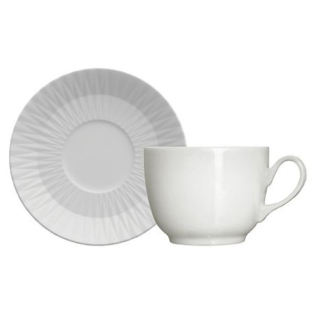 Xícara De Chá Com Pires Diamante Branco 240Ml