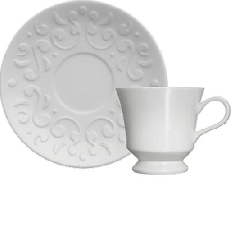 Xícara De Café Com Pires Tassel Branco