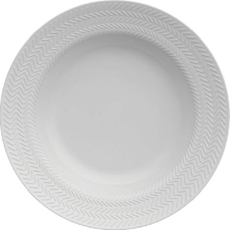 Prato Fundo Chevron Branco