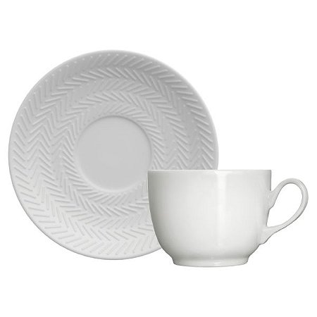 Xícara De Café Chevron Branco 75ml
