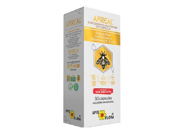 APIREAL - Geléia Real Natural Liofilizada cápsula, 30 caps