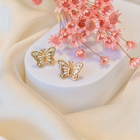 Mais Bella - Brinco Borboleta Dourado