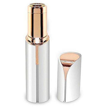 Depilador Removedor de Buço e Pelos Faciais Caneta Flawlbss Branco com Rose Gold - USB