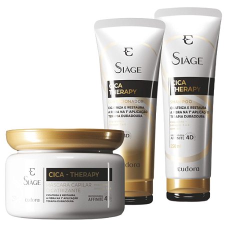 Combo Siàge Cica-Therapy: Shampoo 250ml + Condicionador 200ml + Máscara Capilar 250g