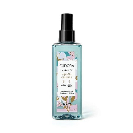 Spray Perfumado Desodorante Colônia Instance Algodão e Jasmim 200ml