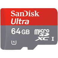 Cartão de Memoria Sandisk 64g micro SD classe 10