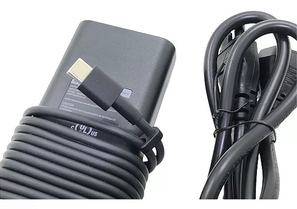 FONTE CARREGADOR ORIGINAL PARA DELL LATITUDE 5290 5480 5490 65W PLUG TIPO C