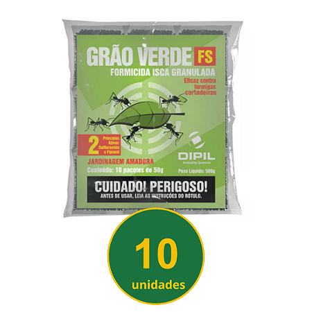 Formicida Isca Grão Verde - 500g - Com 10 pacotes