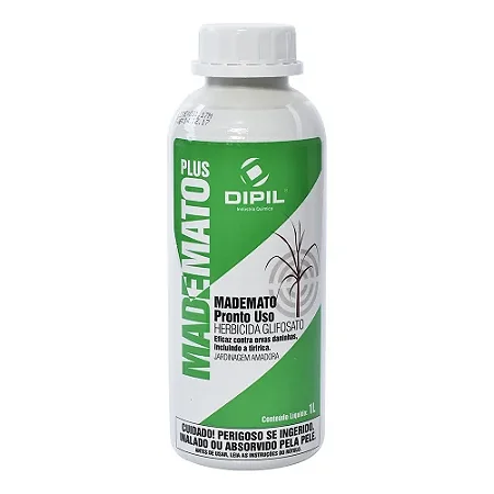 Herbicida Mata Mato Glifosato Mademato Tiririca e Picão - 1 Litro Dipil