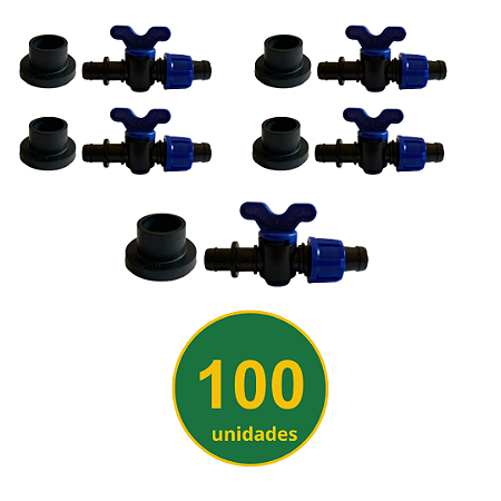 100 UN REGISTRO INICIAL COM PORCA + CHULA 16MM