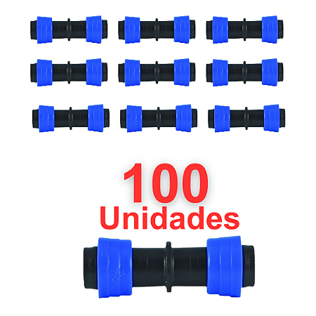 Emendas Irrigação - Conector união liso 16 mm - 100 Unidades