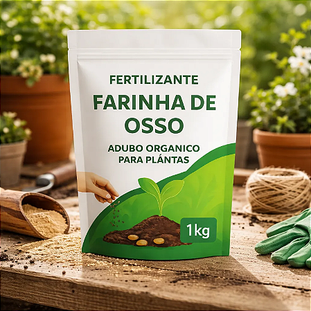 Farinha De Osso Adubo Organico Para Plantas Fertilizante 1kg