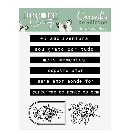 CARIMBO de SILICONE - Frases em Tiras