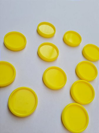 Disco para Caderno Inteligente 23mm - pct com 8 unid - amarelo