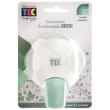 Furador Cantoneira Arredondada 3 em 1 - Toke e Crie