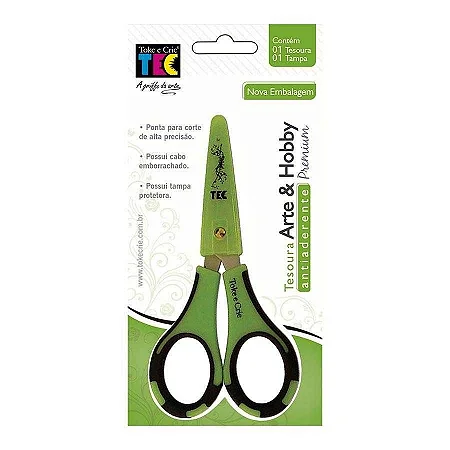 Tesoura Arte e Hobby Anti Aderente Premium Toke e Crie