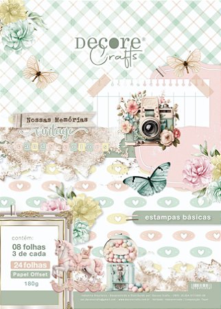 BLOCO A4 NOSSAS MEMÓRIAS VINTAGE - 24 FLS