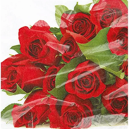 GUARDANAPO 20 UNIDADES - BUQUÊ DE ROSAS