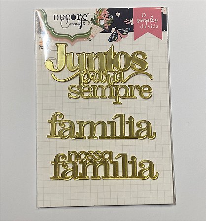 Aplique Acrílico Espelhado Dourado