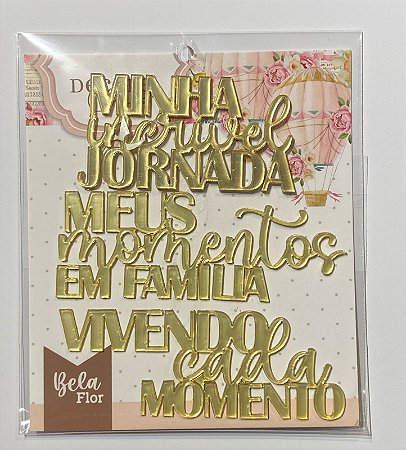 Aplique Acrílico Espelhado Dourado
