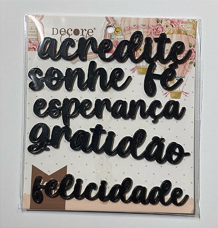 Aplique Acrílico Preto