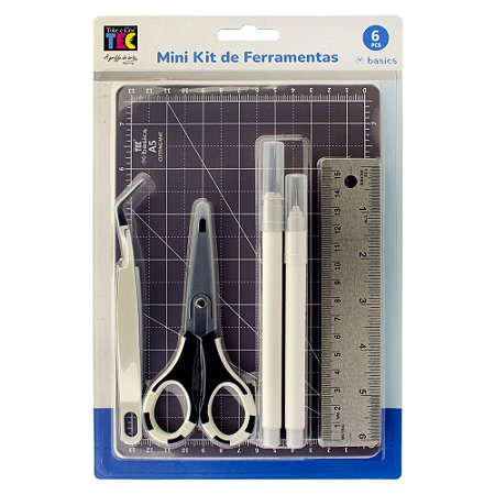 MINI KIT DE FERRAMENTAS - TEC - BÔNUS 4 FOLHAS DE SCRAP