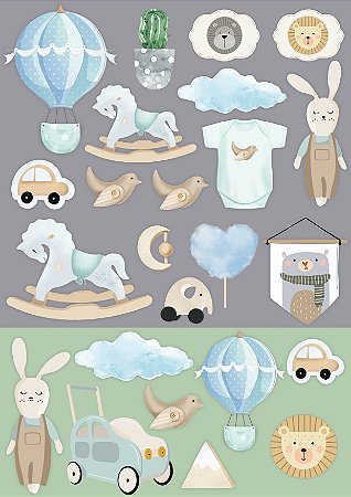 Coleção Digital - Amor Eterno Baby - 32 arquivos para impressão