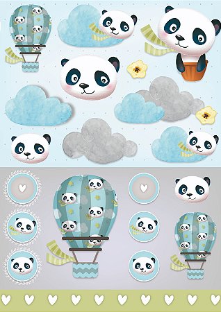 Coleção Digital - Baby Panda - 16 arquivos de impressão