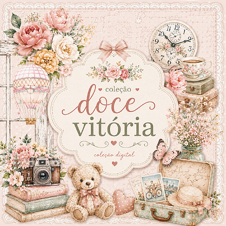 Coleção Digital - Doce Vitória - 28 folhas para impressão