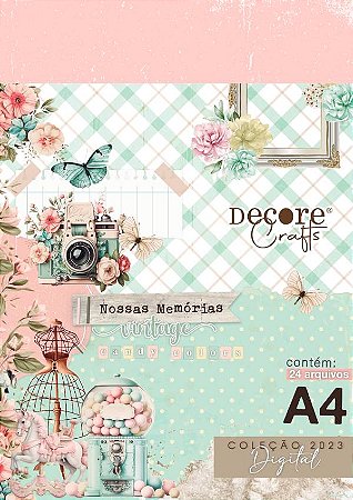 Coleção Digital - Nossas Memórias Vintage - 29 folhas para impressão