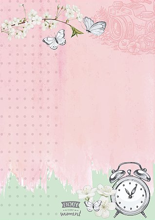 Coleção Digital - Uma tarde verde e rosa