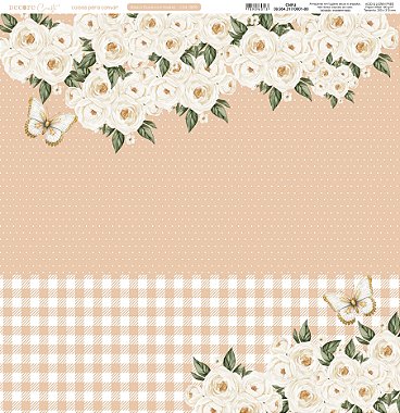 COISAS PARA CONTAR 180G - BÁSICO FLORAL C/ XADREZ