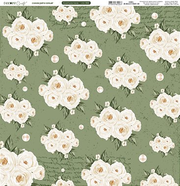COISAS PARA CONTAR 180G - FLORAL FD VERDE